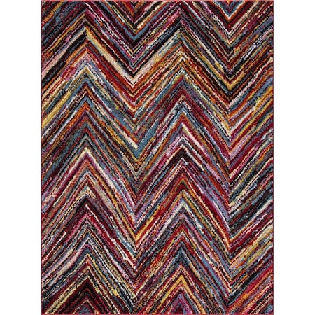 Concord Global 6 ft. 7 in. x 9 ft. 3 in. Diamond Chevron - Multi Color 74806